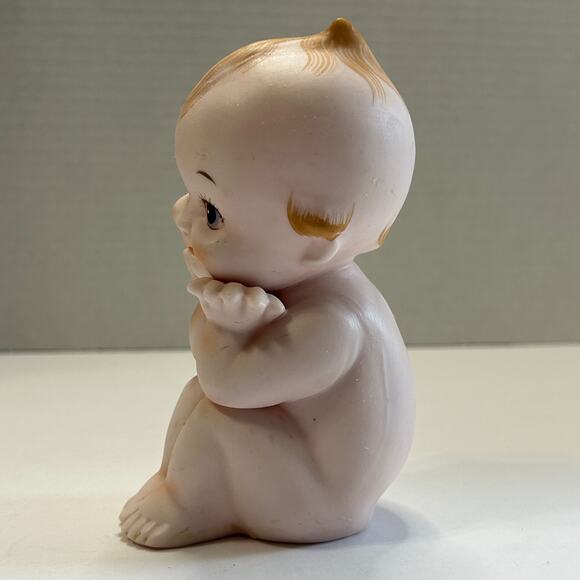 Vintage Norcrest Porcelain Bisque Kewpie Piano Baby Brown Eyes 5" Japan - Picture 2 of 10